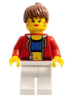 LEGO Female with Crop Top and Navel Pattern (stu010b) minifigure