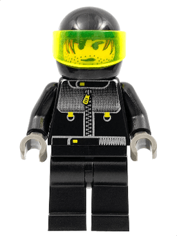 LEGO Male Actor 3 Driver Trans-Neon Green Visor (stu015) minifigure