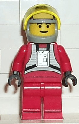 Rebel Pilot B-wing (Yellow Head, Light Gray Helmet, Trans-Yellow Visor)