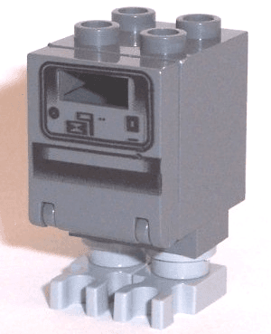 LEGO Gonk Droid (GNK Power Droid) Dark Bluish Gray Body and Light Bluish Gray Legs (sw0073a) Star Wars Minifigure