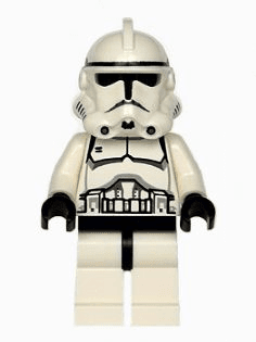 Clone Trooper (Phase 2) - Black Head, Dotted Mouth
