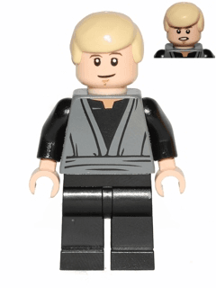 LEGO Luke Skywalker (Dark Bluish Gray Jedi Robe Dual Sided Head) (sw0433) Star Wars Minifigure
