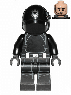 Imperial Gunner - Helmet with Silver Imperial Logo, Light Nougat Head, Open Mouth