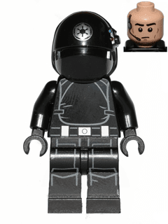 Imperial Gunner - Helmet with Silver Imperial Logo, Light Nougat Head, Closed Mouth