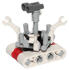 Treadwell Droid - White and Red Body, Dark Bluish Gray Binoculars