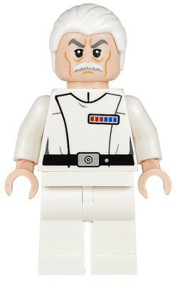 Admiral Wullf Yularen - White Uniform, White Combed Hair (Colonel)