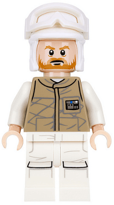 LEGO Hoth Rebel Trooper Dark Tan Uniform (Brown Beard) (sw0736) Star Wars Minifigure