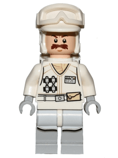 LEGO Hoth Rebel Trooper White Uniform (Moustache) (sw0760) Star Wars Minifigure