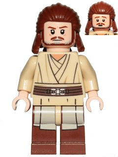 LEGO Qui-Gon Jinn without Cape (sw0810) Star Wars Minifigure