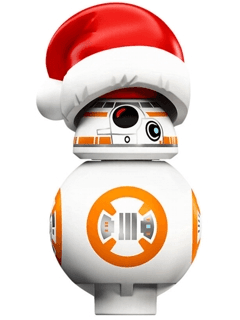 LEGO BB-8 with Santa Hat (Small Photoreceptor and Small Black Circle) (sw0874) Star Wars Minifigure