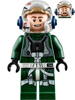 LEGO Rebel Pilot A-wing (Open Helmet Smile / Scared) (Arvel Crynyd) (sw1092) minifigure