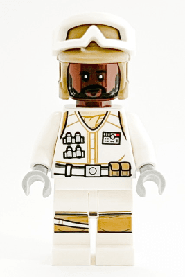 LEGO Hoth Rebel Trooper White Uniform Reddish Brown Head (sw1186) Star Wars Minifigure