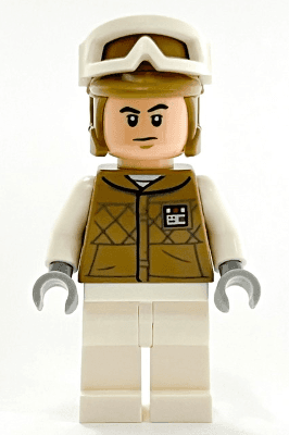 Hoth Rebel Trooper Dark Tan Uniform and Helmet, White Legs