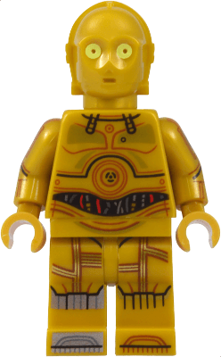 C-3PO - Printed Legs, Toes and Arms, Bright Light Yellow Eyes