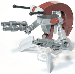 Droideka (Destroyer Droid) - Light Bluish Gray Claws, Dark Bluish Gray Plate 1 x 2