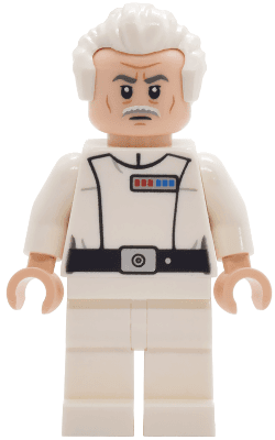 Admiral Wullf Yularen - White Uniform, White Swept Back Hair (Colonel)