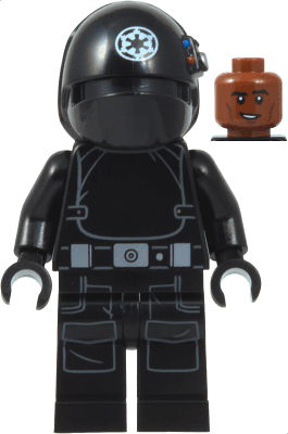 Imperial Gunner - Helmet with White Imperial Logo, Reddish Brown Head