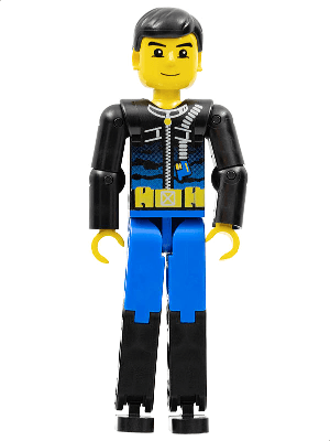 Technic Figure Blue Legs, Black Top with Zippered Wetsuit for Diver Pattern (4107451)