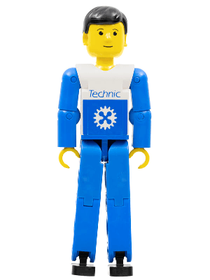 LEGO Technic Figure Blue Legs White Top with Blue Technic Logo (tech005) LEGO Minifigure