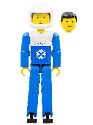 LEGO Technic Figure Blue Legs White Top with Blue Technic Logo (tech005a) LEGO Minifigure