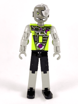 Technic Figure Cyber Person, Black Legs, Lime Torso, Mechanical Arms, Dark Gray Head, Cyborg Eyepiece (4140411)