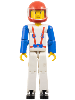 LEGO Technic Figure White Legs Trans-Clear Visor (tech041a) minifigure