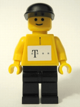 LEGO German Telekom Racing Cyclist Yellow (tel005s) Town / City Minifigure