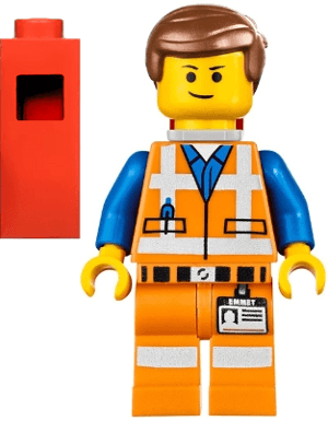 Emmet - Lopsided Closed Mouth Smile, with Piece of Resistance