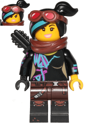 LEGO Lucy Wyldstyle with Black Quiver Reddish Brown Scarf and Goggles (tlm117) The LEGO Movie 2 Minifigure