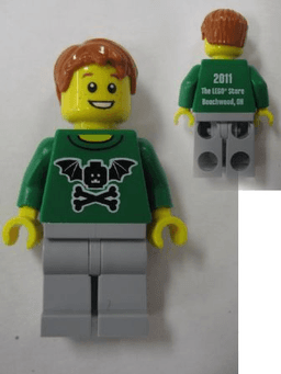 LEGO LEGO Brand Store Male Bat Minifigure Head with Wings and Crossbones (tls008) minifigure