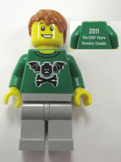 LEGO LEGO Brand Store Male Bat Minifigure Head with Wings and Crossbones (tls010) minifigure