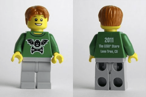 LEGO LEGO Brand Store Male Bat Minifigure Head with Wings and Crossbones (tls015) Promotional Minifigure