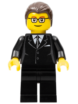 LEGO LEGO Brand Store Male Dark Brown Hair (tls020) minifigure