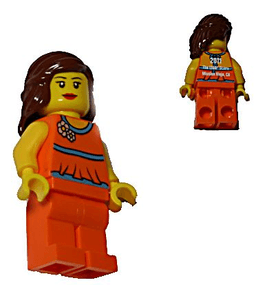 LEGO LEGO Brand Store Female Orange Halter Top (tls026) minifigure