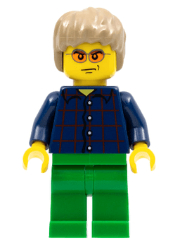 LEGO LEGO Brand Store Male Plaid Button Shirt (no back printing) {Manchester} (tls064) minifigure