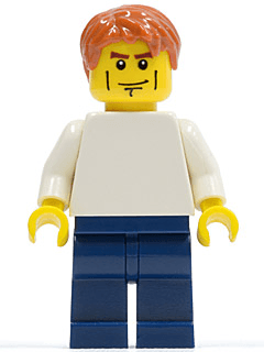 LEGO LEGO Brand Store Male Plain White Torso Cheek Lines (no back printing) {Manchester} (tls065) minifigure