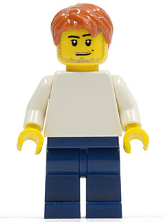 LEGO LEGO Brand Store Male Plain White Torso Stubble (no back printing) {Sheffield} (tls067) minifigure