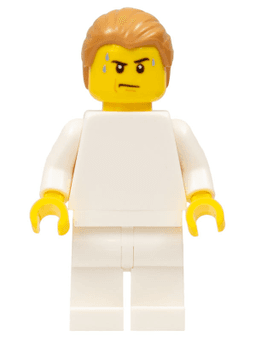 LEGO LEGO Brand Store Male Plain White (no back printing) {Leeds} (tls077) minifigure