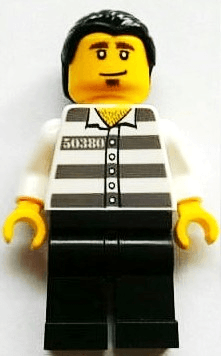 LEGO LEGO Brand Store Male Jail Prisoner Shirt with Prison Stripes (tls083) minifigure