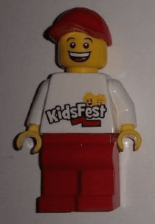 LEGO LEGO Brand Store Male KidsFest Torso Red Hat and Legs (no back printing) (tls089) Promotional Minifigure
