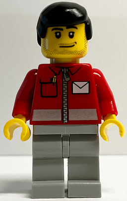 LEGO LEGO Brand Store Male Post Office White Envelope and Stripe (tls120) minifigure