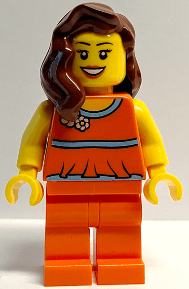 LEGO LEGO Brand Store Female Orange Halter Top (tls121) Promotional Minifigure