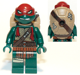 LEGO Raphael Gritted Teeth (Movie Version) (tnt045) minifigure