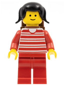 LEGO Horizontal Lines Red (trn009) minifigure