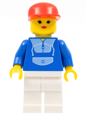 Jogging Suit, White Legs, Red Cap