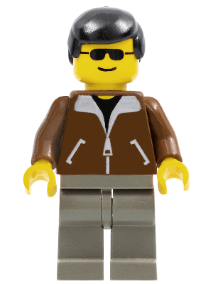 Jacket Brown - Dark Gray Legs, Black Male Hair