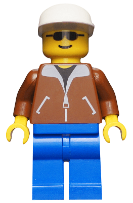LEGO Jacket Brown (trn022) Town / City Minifigure