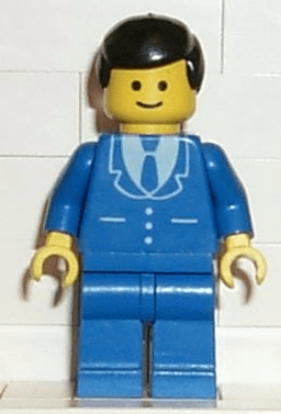 LEGO Suit with 3 Buttons Blue (trn027) minifigure