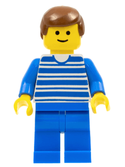 LEGO Horizontal Lines Blue (trn039) minifigure