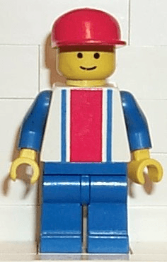 Vertical Lines Red & Blue - Blue Arms - Blue Legs, Red Cap